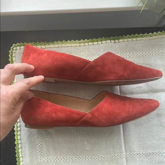 Madewell The Lizbeth flats suede red size 9 - Picture 7 of 15